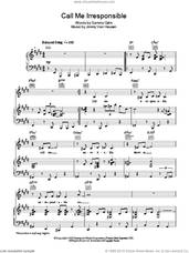Cover icon of Call Me Irresponsible sheet music for voice, piano or guitar by Michael Buble, Frank Sinatra, Jimmy van Heusen and Sammy Cahn, intermediate skill level