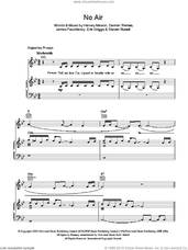 Cover icon of No Air sheet music for voice, piano or guitar by Glee Cast, Chris Brown, Jordin Sparks, Jordin Sparks with Chris Brown, Miscellaneous, Damon Thomas, Erik Griggs, Harvey Mason, James Fauntleroy and Steven Russell, intermediate skill level