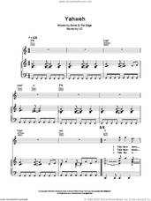 Cover icon of Yahweh sheet music for voice, piano or guitar by U2, Bono and The Edge, intermediate skill level