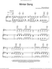 Cover icon of Winter Song sheet music for voice, piano or guitar by Sara Bareilles and Ingrid Michaelson, intermediate skill level