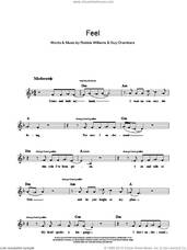 Cover icon of Feel sheet music for piano solo (chords, lyrics, melody) by Robbie Williams and Guy Chambers, intermediate piano (chords, lyrics, melody)