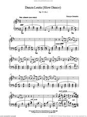 Cover icon of Danza Lenta Op37 No1 sheet music for piano solo by Enrique Granados, classical score, intermediate skill level
