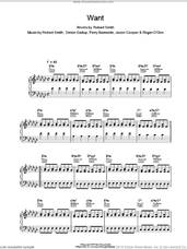 Cover icon of Want sheet music for voice, piano or guitar by The Cure and Robert Smith, intermediate skill level