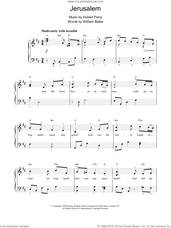 Cover icon of Jerusalem sheet music for piano solo by Hubert Parry and William Blake, easy skill level