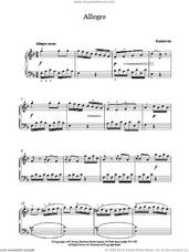 Cover icon of Allegro In F sheet music for piano solo by Ludwig van Beethoven, classical score, intermediate skill level