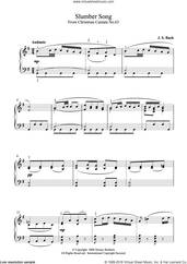 Cover icon of Slumber Song sheet music for piano solo by Johann Sebastian Bach, classical score, intermediate skill level