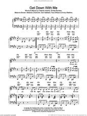 Cover icon of Get Down With Me sheet music for voice, piano or guitar by Emma Bunton, The Spice Girls, Adams,V and Brown,M :Chisholm,M, intermediate skill level