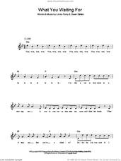 Cover icon of What You Waiting For sheet music for piano solo by Gwen Stefani and Linda Perry, easy skill level