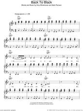Cover icon of Back To Black sheet music for voice, piano or guitar by Amy Winehouse and Mark Ronson, intermediate skill level