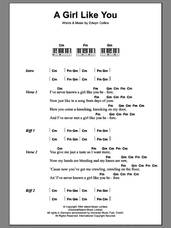 Cover icon of A Girl Like You sheet music for piano solo (chords, lyrics, melody) by Edwyn Collins, intermediate piano (chords, lyrics, melody)
