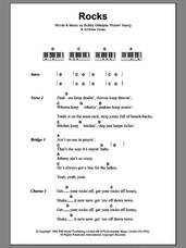 Cover icon of Rocks sheet music for piano solo (chords, lyrics, melody) by Primal Scream, Andrew Innes, Bobby Gillespie and Robert Young, intermediate piano (chords, lyrics, melody)