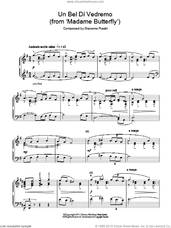Cover icon of Un Bel Di Vedremo sheet music for piano solo by Giacomo Puccini, classical score, intermediate skill level
