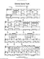 Cover icon of Gimme Some Truth sheet music for voice, piano or guitar by John Lennon, intermediate skill level
