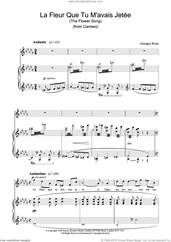 Cover icon of La Fleur Que Tu M'avais Jetee (The Flower Song) (from Carmen) sheet music for voice and piano by Georges Bizet, classical score, intermediate skill level
