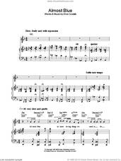 Cover icon of Almost Blue sheet music for voice, piano or guitar by Diana Krall and Elvis Costello, intermediate skill level