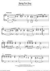 Cover icon of Song For Guy, (intermediate) sheet music for piano solo by Elton John, intermediate skill level