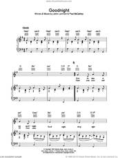 Cover icon of Goodnight sheet music for voice, piano or guitar by The Beatles and John Lennon, intermediate skill level