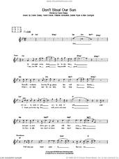 Cover icon of Don't Steal Our Sun sheet music for voice and other instruments (fake book) by Conor Deasy, The Thrills, Kevin Horan and Padraic McMahon, intermediate skill level