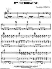 Cover icon of My Prerogative sheet music for voice, piano or guitar by Bobby Brown and Gene Griffin, intermediate skill level