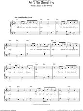 Cover icon of Ain't No Sunshine sheet music for voice and piano by Bill Withers, intermediate skill level