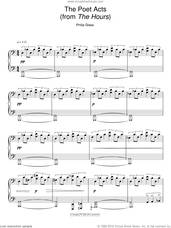 Cover icon of The Poet Acts sheet music for piano solo by Philip Glass, intermediate skill level
