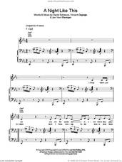 Cover icon of A Night Like This sheet music for voice, piano or guitar by Caro Emerald, David Schreurs, Jan van Wieringen and Vincent Degiorgio, intermediate skill level