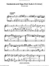 Cover icon of Sarabanda And Giga (from The Suite In G Minor) sheet music for piano solo by Domenico Zipoli, classical score, intermediate skill level