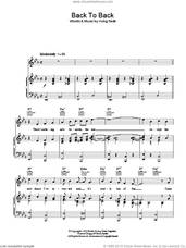 Cover icon of Back To Back sheet music for voice, piano or guitar by Glenn Miller and Irving Berlin, intermediate skill level