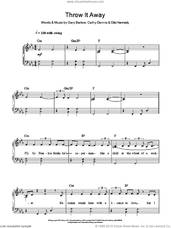 Cover icon of Throw It Away, (easy) sheet music for piano solo by Delta Goodrem, Cathy Dennis, Eliot Kennedy and Gary Barlow, easy skill level
