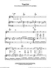 Cover icon of That Girl sheet music for voice, piano or guitar by McFly, James Bourne and Thomas Fletcher, intermediate skill level