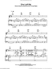 Cover icon of She Left Me sheet music for voice, piano or guitar by McFly, James Bourne and Thomas Fletcher, intermediate skill level