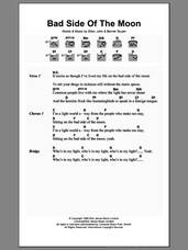 Cover icon of Bad Side Of The Moon sheet music for guitar (chords) by Elton John and Bernie Taupin, intermediate skill level