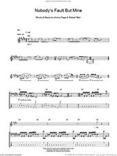Cover icon of Nobody's Fault But Mine sheet music for bass (tablature) (bass guitar) by Led Zeppelin, Jimmy Page and Robert Plant, intermediate skill level