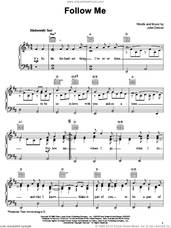 Cover icon of Follow Me sheet music for voice, piano or guitar by John Denver, wedding score, intermediate skill level