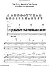Cover icon of The Song Remains The Same sheet music for guitar (tablature) by Led Zeppelin, Jimmy Page and Robert Plant, intermediate skill level