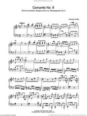 Cover icon of Concerto No.6 (1st Movement: Allegro) from 'La Stravaganza' Op.4 sheet music for piano solo by Antonio Vivaldi, classical score, intermediate skill level