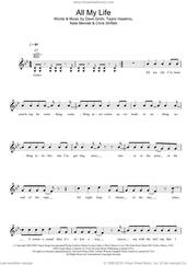 Cover icon of All My Life sheet music for voice and other instruments (fake book) by Foo Fighters, Chris Shiflett, Dave Grohl, Nate Mendel and Taylor Hawkins, intermediate skill level