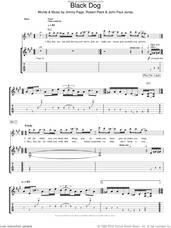 Cover icon of Black Dog sheet music for guitar (tablature) by Led Zeppelin, Jimmy Page, John Paul Jones and Robert Plant, intermediate skill level