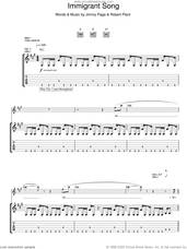 Cover icon of Immigrant Song sheet music for guitar (tablature) by Led Zeppelin, Jimmy Page and Robert Plant, intermediate skill level