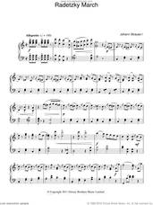 Cover icon of Radetzky March Op. 228 sheet music for piano solo by Johann Strauss, classical score, intermediate skill level