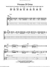 Cover icon of Princess Of China sheet music for guitar (tablature) by Coldplay, Brian Eno, Chris Martin, Guy Berryman, Jon Buckland and Will Champion, intermediate skill level