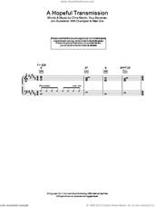 Cover icon of A Hopeful Transmission sheet music for voice, piano or guitar by Coldplay, Brian Eno, Chris Martin, Guy Berryman, Jon Buckland and Will Champion, intermediate skill level