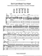 Cover icon of Don't Let It Break Your Heart sheet music for guitar (tablature) by Coldplay, Chris Martin, Guy Berryman, Jon Buckland and Will Champion, intermediate skill level