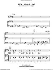 Cover icon of AKA... What A Life! sheet music for voice, piano or guitar by Noel Gallagher, intermediate skill level