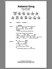 Cover icon of Alabama Song sheet music for guitar (chords) by David Bowie, Bertolt Brecht and Kurt Weill, intermediate skill level