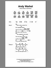 Cover icon of Andy Warhol sheet music for guitar (chords) by David Bowie, intermediate skill level