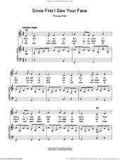 Cover icon of Since First I Saw Your Face sheet music for voice and piano by Thomas Ford, classical score, intermediate skill level