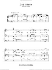 Cover icon of Caro Mio Ben sheet music for voice and piano by Giuseppe Giordani, classical score, intermediate skill level