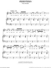 Cover icon of Heidenroslein sheet music for voice and piano by Franz Schubert, classical score, intermediate skill level