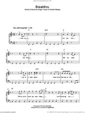 Cover icon of Breakthru sheet music for piano solo by Queen, Freddie Mercury and Roger Taylor, easy skill level